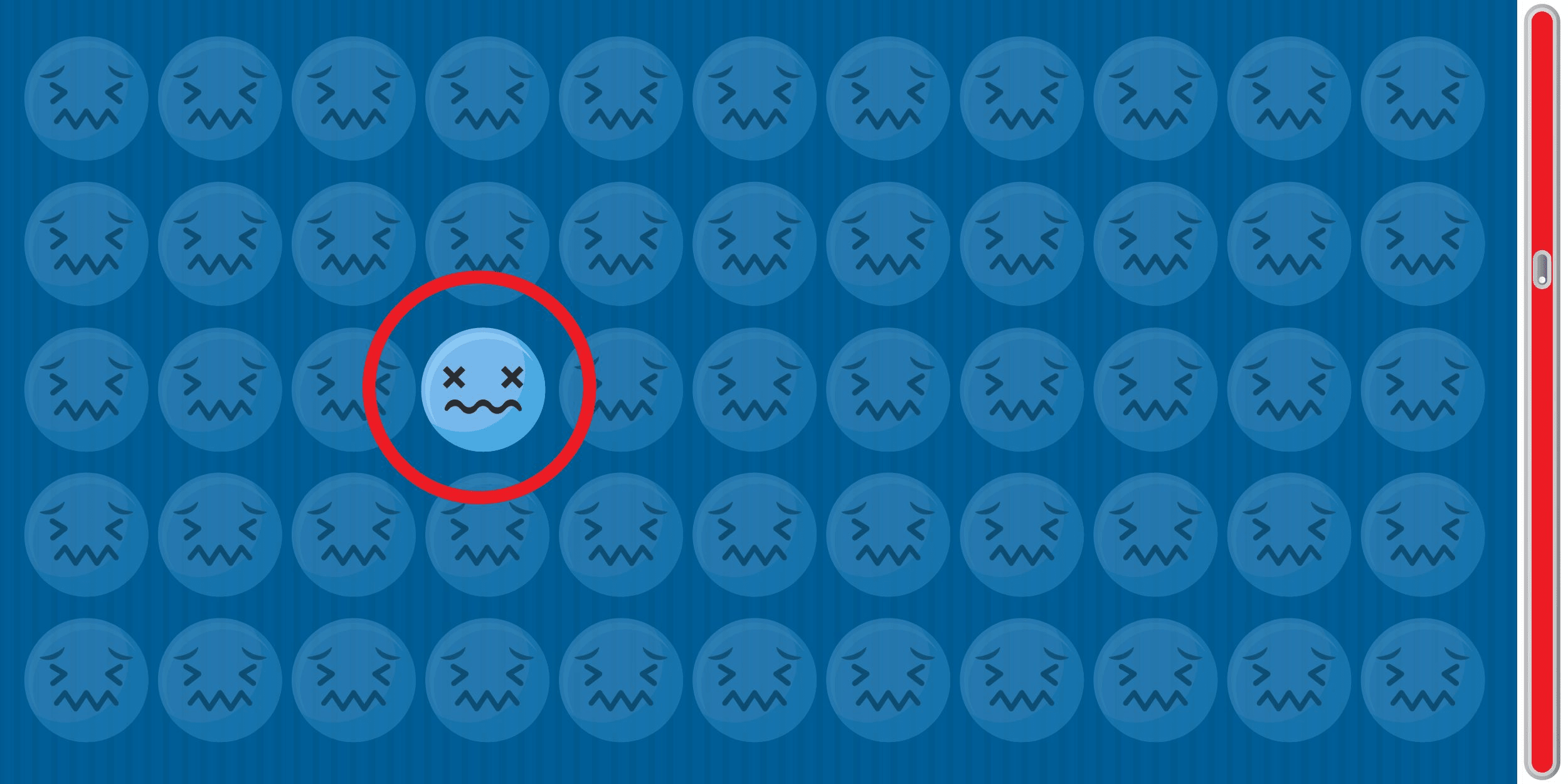 Visuell utmaning: testa din synskärpa genom att upptäcka den dolda emoji-inkräktaren på mindre än 8 sekunder! Ett äventyr för ögonen som kommer att utmana och underhålla dig som aldrig förr.